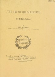 Cover of: The art of housekeeping: a bridal garland