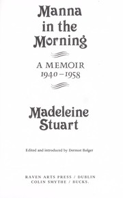 Cover of: Manna in the morning : a memoir 1940-1958 by 