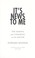 Cover of: It's news to me
