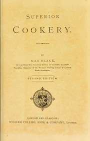 Cover of: Superior cookery by Margaret Black