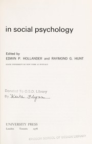 Cover of: Current perspectives in social psychology by Edwin Paul Hollander