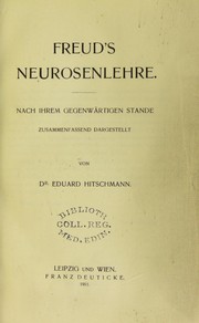 Cover of: Freud's Neurosenlehre : nach ihrem gegenw©Þrtigen Stande zusammenfassend dargestellt