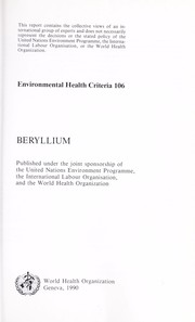 Cover of: Beryllium (1160106)
