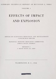 Cover of: Effects of impact and explosions | United States. Office of Scientific Research and Development. National Defense Research Committee
