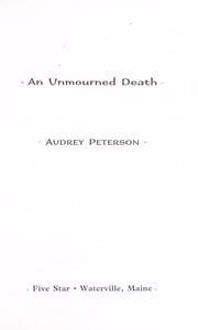 Cover of: An unmourned death
