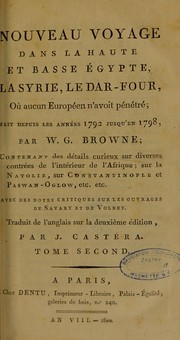 Cover of: Nouveau voyage dans la Haute et Basse ©gypte, la Syrie, le Dar-Four ... fait depuis les ann©♭es 1792 jusqu'en 1798 ...