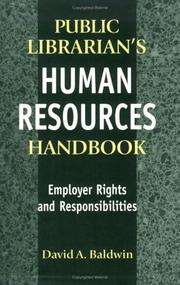 Cover of: Public librarian's human resources handbook: employer rights and responsibilities