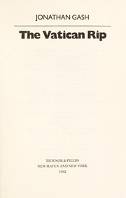 Cover of: The Vatican rip by Jonathan Gash