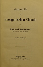 Cover of: Grundriss der organischen Chemie