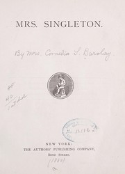 Cover of: Mrs. Singleton