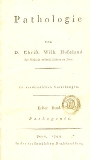 Cover of: Pathologie by Christoph Wilhelm Hufeland