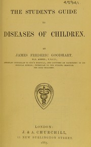 Cover of: The students guide to diseases of children