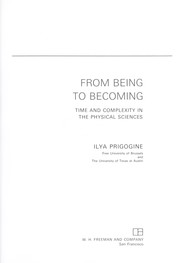 From being to becoming by Ilya Prigogine