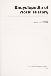 Cover of: Encyclopedia of world history by compiled by Market House Books Ltd.
