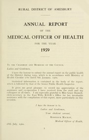 Cover of: [Report 1959]