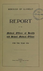 Cover of: [Report 1934]