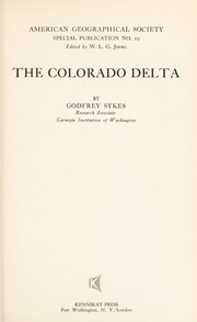 Cover of: The Colorado delta by Godfrey Sykes