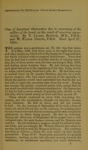 Case of intestinal obstruction due to narrowing of the calibre of the bowel, as the result of recurring appendicitis by Sir Thomas Lauder Brunton