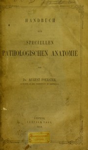 Cover of: Handbuch der allgemeinen pathologischen Anatomie