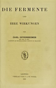 Cover of: Die Fermente und ihre Wirkungen