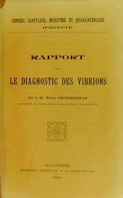 Cover of: Rapport sur le diagnostic des vibrions