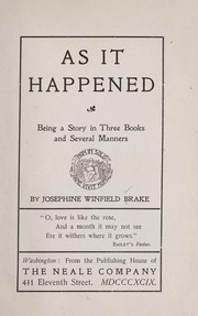 Cover of: As it happened