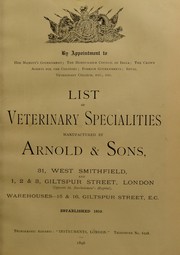 Cover of: List of veterinary specialities manufactured by Arnold & Sons