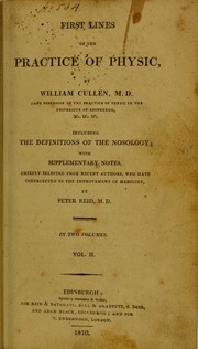 Cover of: First lines of the practice of physic