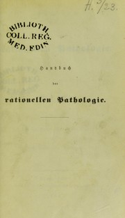 Cover of: Handbuch der rationellen Pathologie by Jakob Henle