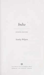 Cover of: India by Stanley A. Wolpert