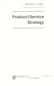 Cover of: Product/service strategy