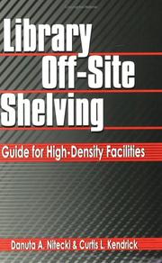 Cover of: Library off-site shelving by Danuta A. Nitecki, Curtis L. Kendrick, editors.