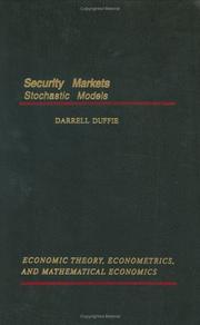 Cover of: Security markets: stochastic models