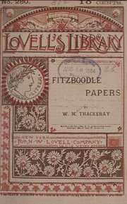 Cover of: Fitzboodle papers