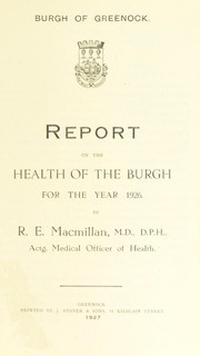 Cover of: [Report 1926]