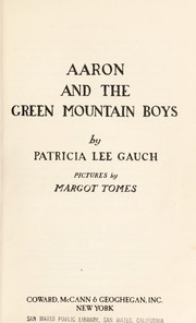 Cover of: Aaron and the Green Mountain Boys.