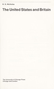 Cover of: The United States and Britain