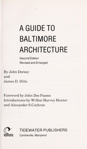 Cover of: A guide to Baltimore architecture