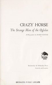 Cover of: Crazy Horse, the Strange Man of the Oglalas