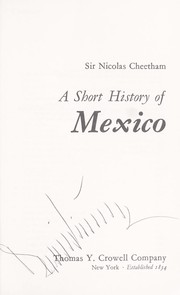 Cover of: A short history of Mexico (Apollo editions A-330)