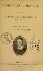 Cover of: Memorials of Harvey: including a letter and autographs in facsimile