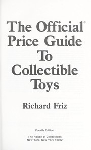 Cover of: Toys COL 4