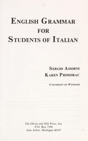 Cover of: English grammar for students of Italian by Sergio Adorni