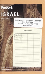 Cover of: Fodor's Israel
