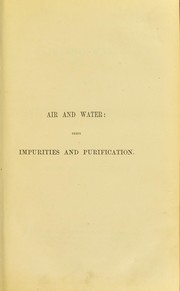 Cover of: Air and water by Henry Bollman Condy, Henry Bollman Condy