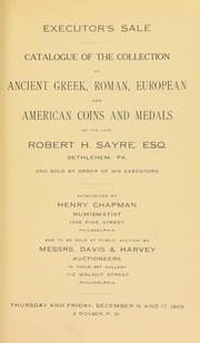 Cover of: Executor's sale: catalogue of the collection ... of the late Robert H. Sayre, esq
