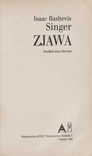 Cover of: Zjawa by Isaac Bashevis Singer