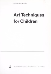 Cover of: Art techniques for children.