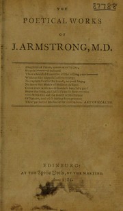 Cover of: The poetical works of J. Armstrong ... by John Armstrong