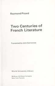 Cover of: Two centuries of French literature.